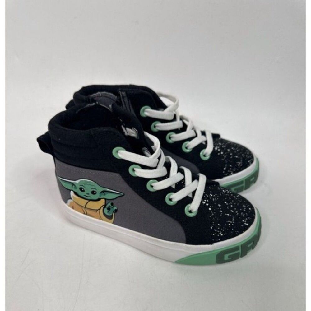 Groundup Grogu Size 8 High Top Side Zipper Toddler Sneakers